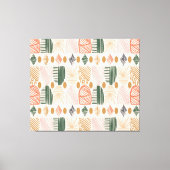 Karibischer Stammbaum: Boho Dark Green, Pink Leinwanddruck (Vorderseite)