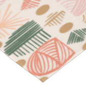 Karibischer Stammbaum: Boho Dark Green, Pink Tischdecke (Schrägansicht)