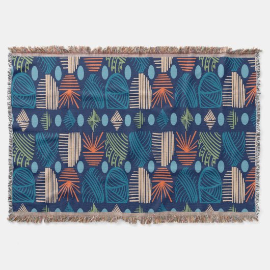 Karibischer Stammbaum: Festliches Blau, Orange Decke (Vorderseite)