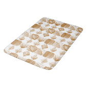 Karibischer Stammbaum: Gold, Weiß Badematte (Schrägansicht)