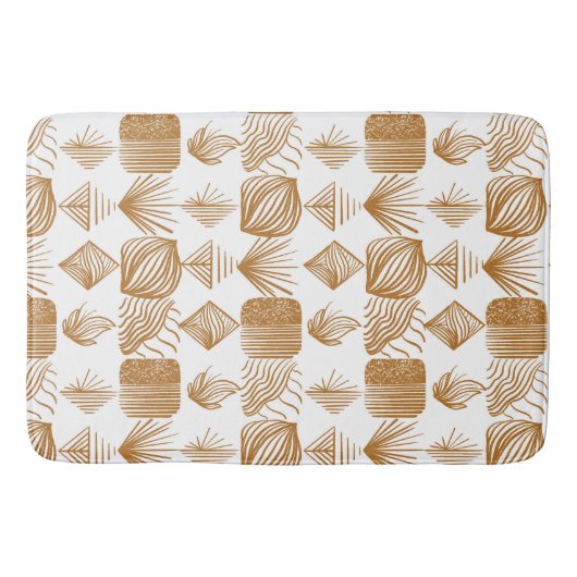 Karibischer Stammbaum: Gold, Weiß Badematte (Vorderseite)