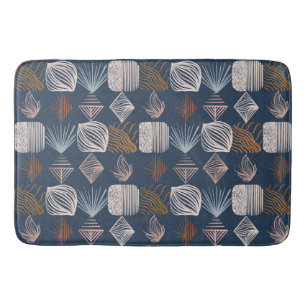 Karibischer Stammbaum: Navy Blue, Boho Badematte