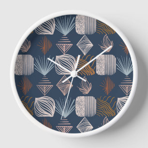 Karibischer Stammbaum: Navy Blue, Boho Uhr