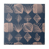 Karibischer Stammbaum: Navy Blue, Pink Fliese (Vorderseite)