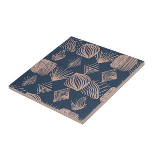 Karibischer Stammbaum: Navy Blue, Pink Fliese