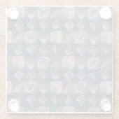 Karibischer Stammbaum: Navy Blue, Pink Glasuntersetzer (Rückseite)