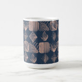 Karibischer Stammbaum: Navy Blue, Pink Kaffeetasse (Mittel)