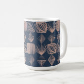 Karibischer Stammbaum: Navy Blue, Pink Kaffeetasse (VorderseiteRechts)