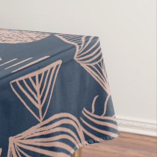 Karibischer Stammbaum: Navy Blue, Pink Tischdecke