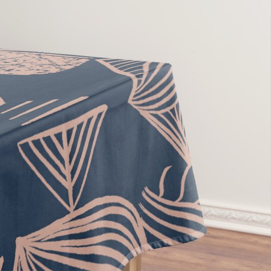 Karibischer Stammbaum: Navy Blue, Pink Tischdecke (Beispiel)