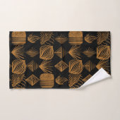 Karibischer Stammbaum: Schwarz, Gold Badhandtuch Set (Handtuch)