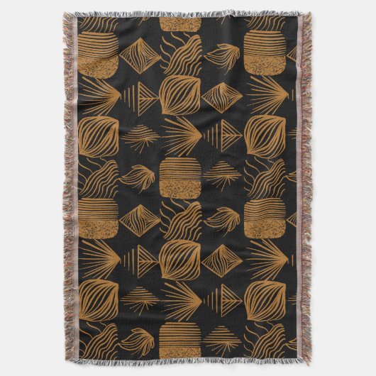 Karibischer Stammbaum: Schwarz, Gold Decke (Vorderseite Vertikal)