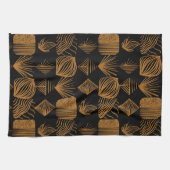 Karibischer Stammbaum: Schwarz, Gold Geschirrtuch (Horizontal)