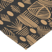Karibischer Stammbaum: Schwarz, Gold Großer Tischläufer (Ecke)