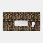 Karibischer Stammbaum: Schwarz, Gold Schreibtischunterlage (Tastatur & Maus)