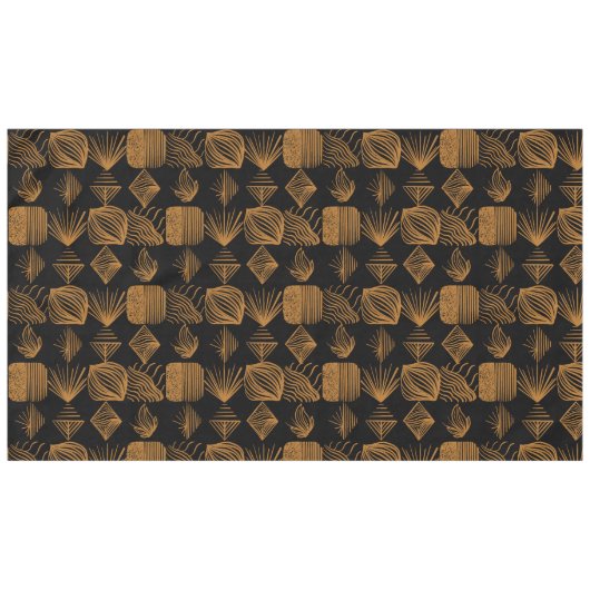 Karibischer Stammbaum: Schwarz, Gold Tischdecke (Vorderseite (Horizontal))