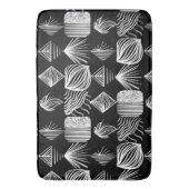 Karibischer Stammbaum - Schwarz & Weiß, Badematte (Vorderseite Vertikal)