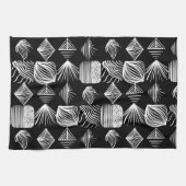 Karibischer Stammbaum - Schwarz & Weiß, Geschirrtuch (Horizontal)