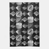 Karibischer Stammbaum - Schwarz & Weiß, Geschirrtuch (Vertikal)