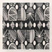 Karibischer Stammbaum: Schwarz, Weiß, Glasuntersetzer (Vorderseite)