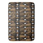 Karibischer Stammbaum: Schwarz, Weiß, Gold Badematte (Vorderseite Vertikal)