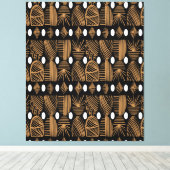 Karibischer Stammbaum: Schwarz, Weiß, Gold Leinwanddruck (Insitu (Holzboden))