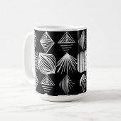 Karibischer Stammbaum - Schwarz & Weiß, Kaffeetasse (Vorderseite Links)