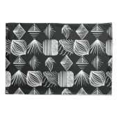 Karibischer Stammbaum - Schwarz & Weiß, Kissenbezug (Rückseite)