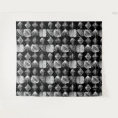 Karibischer Stammbaum - Schwarz & Weiß, Wandteppich (Vorderseite (Horizontal))