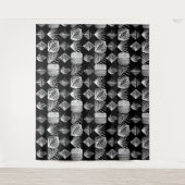 Karibischer Stammbaum - Schwarz & Weiß, Wandteppich (Vorderseite)