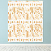 Karibischer Stammbaum: Weiß, Gold Leinwanddruck (Insitu (Holzboden))