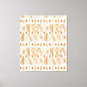 Karibischer Stammbaum: Weiß, Gold Leinwanddruck (Vorderseite)