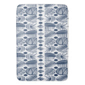 Karibischer Stammbaum: Weiß, Navy Blue Badematte (Vorderseite Vertikal)
