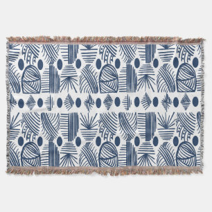 Karibischer Stammbaum: Weiß, Navy Blue Decke