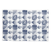 Karibischer Stammbaum: Weiß, Navy Blue Kissenbezug (Rückseite)