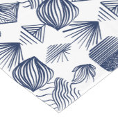 Karibischer Stammbaum: Weiß, Navy Blue Kurzer Tischläufer (Ecke)