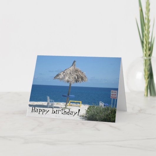 Karibischer Strand Karte (Vorderseite)