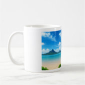 Karibischer Strand mein glücklicher Ort Kaffeetasse (Links)
