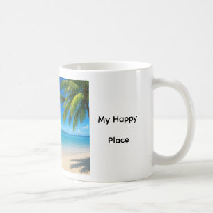 Karibischer Strand mein glücklicher Ort Kaffeetasse