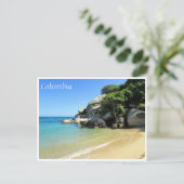 Karibischer Strand Postkarte (Stehend Vorderseite)