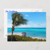 Karibischer Strand Postkarte (Vorne/Hinten)