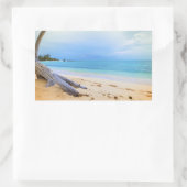 Karibischer Strand Rechteckiger Aufkleber (Tasche)