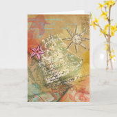 Karibischer Traum - Grußkarte Karte (Gelbe Blume)