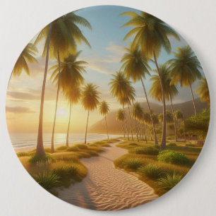 karibischer/tropischer/hawaiianischer Sonnenunterg Button