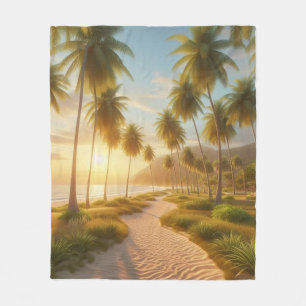 karibischer/tropischer/hawaiianischer Sonnenunterg Fleecedecke