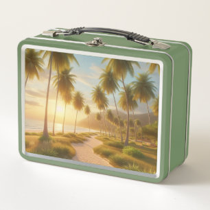 karibischer/tropischer/hawaiianischer Sonnenunterg Metall Brotdose