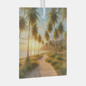 karibischer/tropischer/hawaiianischer Sonnenunterg Ornament Aus Glas (Vorderseite Rechts)