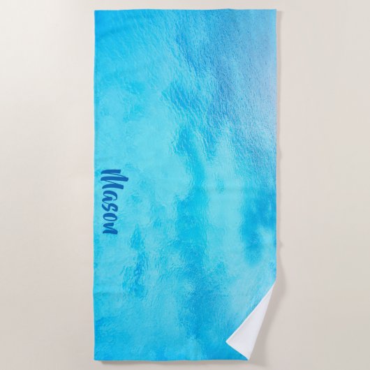 Karibischer Urlaub (mit personalisiertem Namen) Strandtuch (Vorderseite)