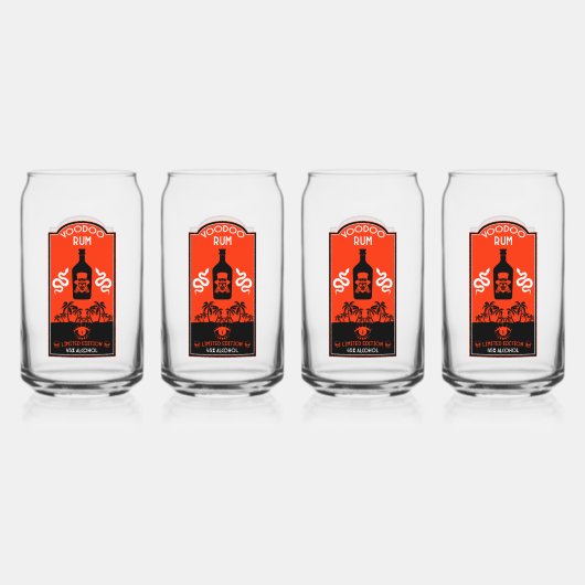 Karibischer Voodoo Rum Dosenglas (Vorderseite)