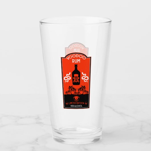 Karibischer Voodoo Rum Glas (Vorderseite)